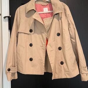 GAP Tan Double-Breasted Trench Coat